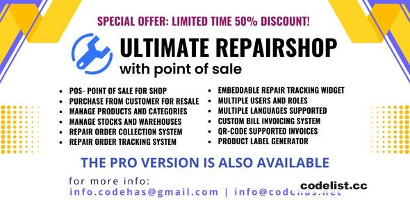 Ultimate repair shop solution with point of sale v0.6.4