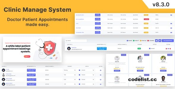 Clinic Management System v8.3.0 – Doctor Patient Appointment Management System Laravel