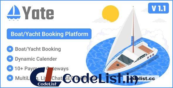 Yate v1.1 – Boat/Yacht Booking Platform