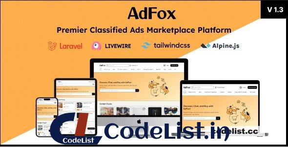 AdFox v1.2 – Dual-Experience Classified Ads with App-Like Feel on Mobile & Web Interface