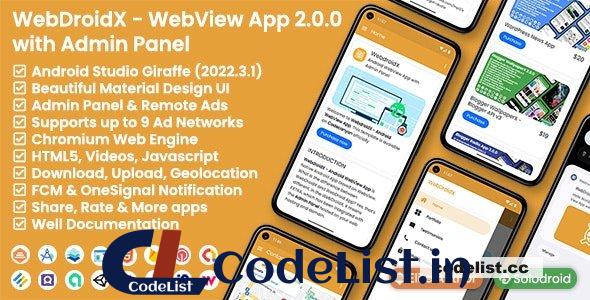 WebDroidX v2.0.0 – Android WebView App with Admin Panel