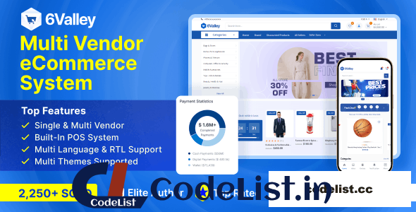 6valley v14.7 – Multi-Vendor E-commerce – Complete eCommerce Mobile App, Web, Seller and Admin Panel – nulled