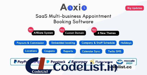 Aoxio v2.2 – SaaS Multi-Business Service Booking Software – nulled