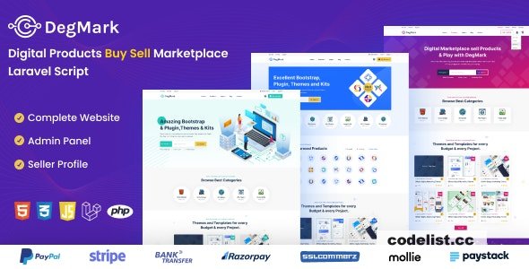 DegMark v1.2.0 – Digital Products Buy Sell Marketplace Laravel Script