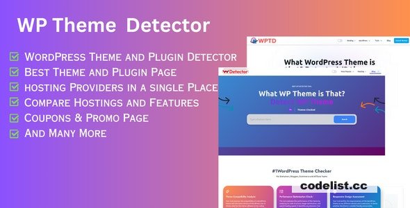 WordPress Theme Detector and Web Hosting Comparison React NextJS script – 6 March 2024