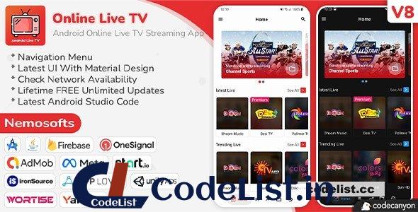 Android Online Live TV Streaming v8.2 – nulled