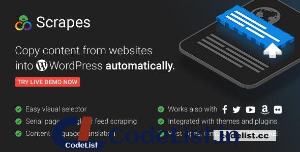 Scrapes v2.1.0 – Web scraper plugin for WordPress