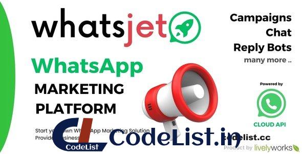 WhatsJet SaaS v1.1.1 – A WhatsApp Marketing Platform with Bulk Sending, Campaigns & Chat Bots – nulled