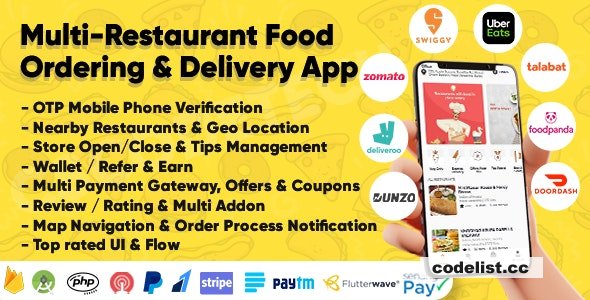 Eatggy v1.6 – Multi Restaurant Food Ordering & Delivery Application