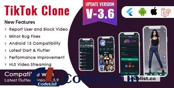 Flutter – TikTok Clone | Triller Clone & Short Video Streaming Mobile App for Android & iOS v3.6