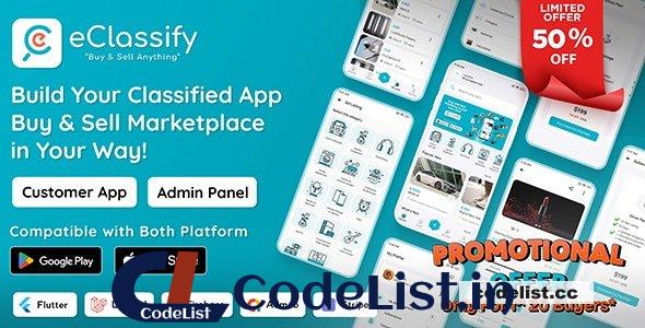 eClassify v2.1.0 – Classified Buy and Sell Marketplace Flutter App with Laravel Admin Panel – nulled