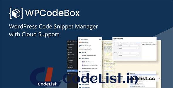 WPCodeBox v1.1.0 – Code Snippets Plugin