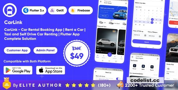 CarLink v1.2 – Car Rental Booking App – Rent a Car – Taxi and Self Drive Car Renting – Complete Solution