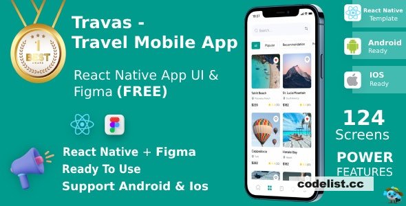 Traves v1.3 – Travel Mobile App – UI Kit – React Native