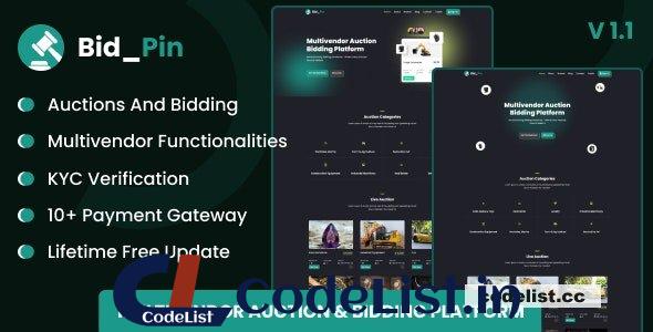 Bid_Pin v1.1.0 – Multivendor Auction & Bidding Platform