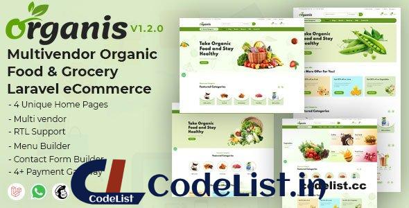 Organis v1.2.1 – Multivendor Organic Food & Grocery Laravel eCommerce