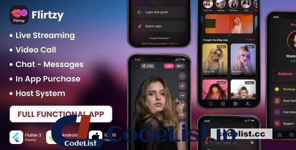 Flirtzy – Live streaming, Video Call, Chat, Host – 21 March 2024