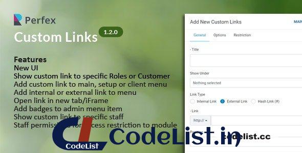 Custom Links for Perfex CRM v1.2.0