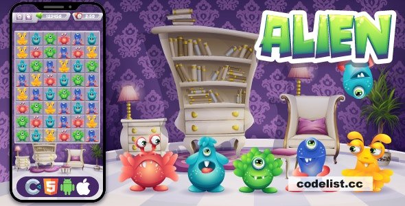 Alien Connect – HTML5 Game, Construct 3