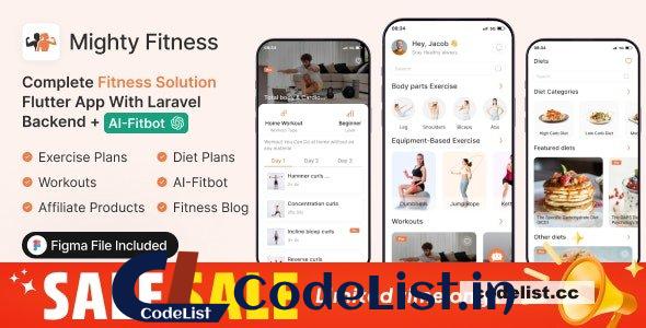 MightyFitness v3.0 – Complete Fitness Solution Flutter App With Laravel Backend + ChatGPT (AIFitbot)