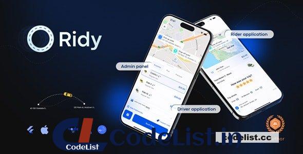 Ridy Taxi Applcation v3.1.12 – Complete Taxi Solution with Admin Panel