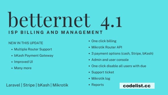 Betternet v4.1 – ISP Billing with Mikrotik API