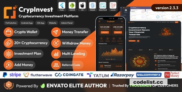 CrypInvest v2.3.3 – Cryptocurrency Investment Platform Full Solution