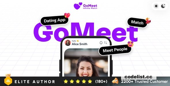 GoMeet v1.1 – Complete Social Dating Mobile App | Online Dating | Match, Chat & Video Dating