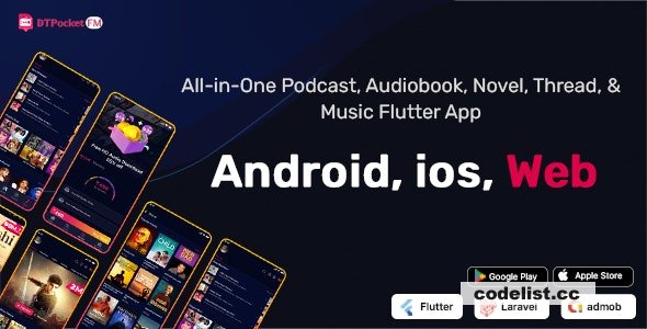 DTPocketFM – Podcasts, AudioBooks, Novels, Threads, Music Flutter App – 28 May 2024