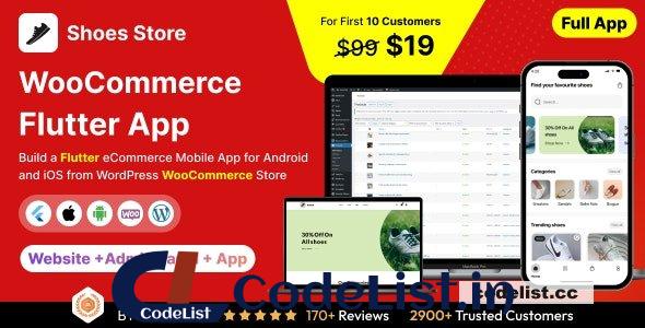 Shoes Store App v1.0 – E-commerce Store app in Flutter 3.x (Android, iOS) with WooCommerce Full App