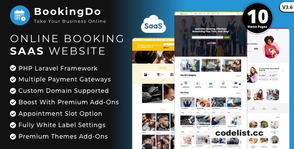 BookingDo SaaS v3.6 – Multi Business Appointment Scheduling & Service Booking Website Builder – nulled