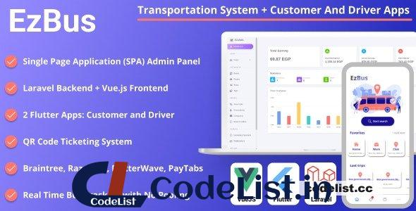 EZBus v2.0 – Transportation Management Solution – Two Flutter Apps + Backend + Admin panel