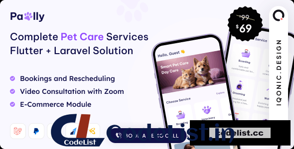 Pawlly v2.0 – All-in-one Pet Care Solution in Flutter + Laravel with ChatGPT