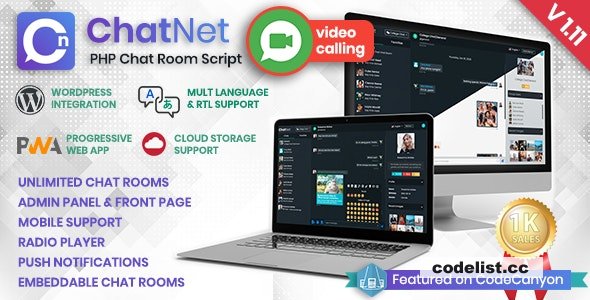 ChatNet v1.11 – PHP Chat Room & Private Chat Script