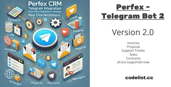 Perfex CRM and TelegramBot Notification Module v2.0