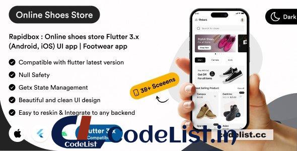 Rapidbox – Online shoes store Flutter 3.x (Android, iOS) UI app