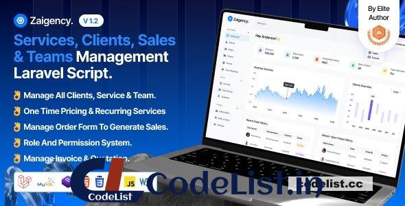 Zaigency v1.2 – Services, Clients, Sales & Teams Management Laravel Script – nulled