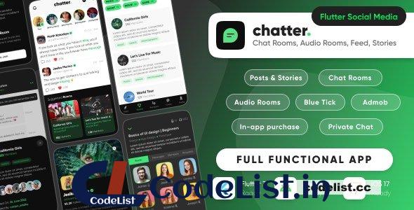 Chatter – Ultimate Social Media with Chat Rooms, Posts, Stories – 3 July 2024