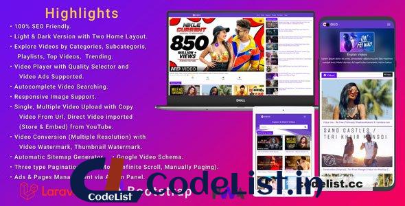 PHP Video Script – Laravel v1.0