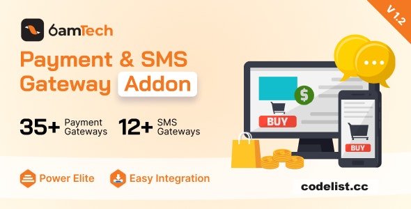 6amTech Payment & SMS Gateway Addon v1.2 – nulled