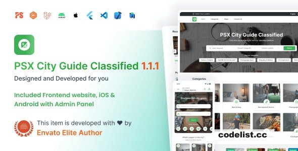 City Guide v1.1.1 –  Complete Directory Listing Platform (Frontend, Mobile App with Admin Panel)