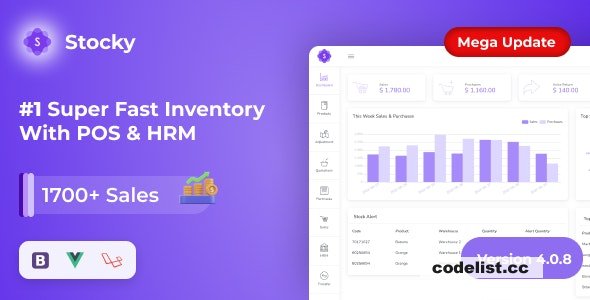 Stocky v4.0.8 – POS with Inventory Management & HRM