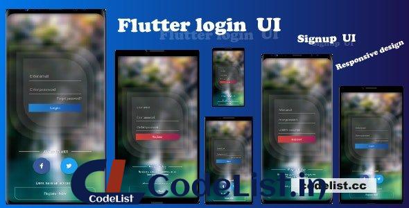 Flutter Login and Signup UI -responsive template -beautiful design v1.0