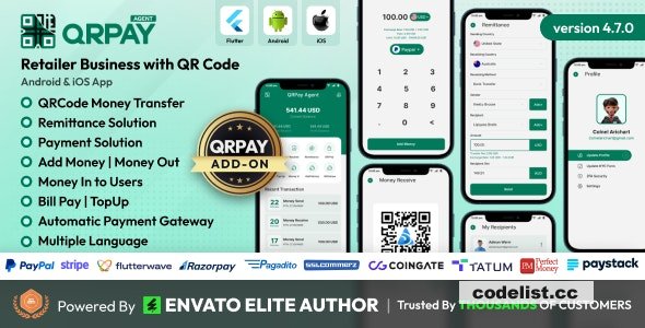 QRPay Agent v4.7.0 – Retailer Business with QR Code Android and iOS App