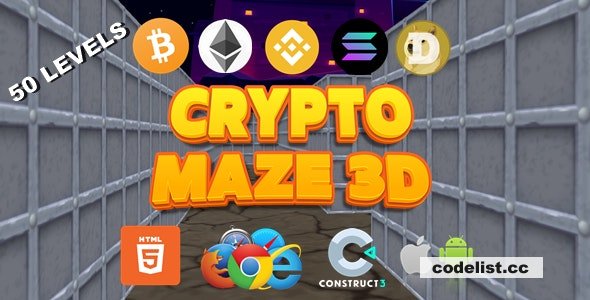 Crypto Maze 3D v1.0 – Crypto Game – 3D Game – HTML5