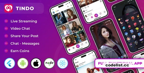 Tindo – Live streaming tango clone, Video call, Chat messages – 15 August 2024