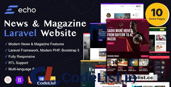 Echo v1.2.0 – News & Magazine Laravel Platform