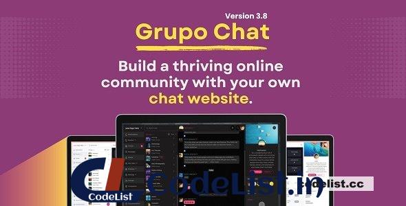 Grupo Chat v3.8.1 – Chat Room & Private Chat PHP Script – nulled