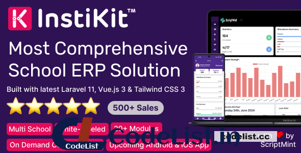 InstiKit School v4.2.0 – School Management System & School ERP – nulled