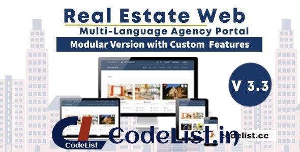 Real Estate Web v3.7 – with Agency Portal and Multi-Language Management System